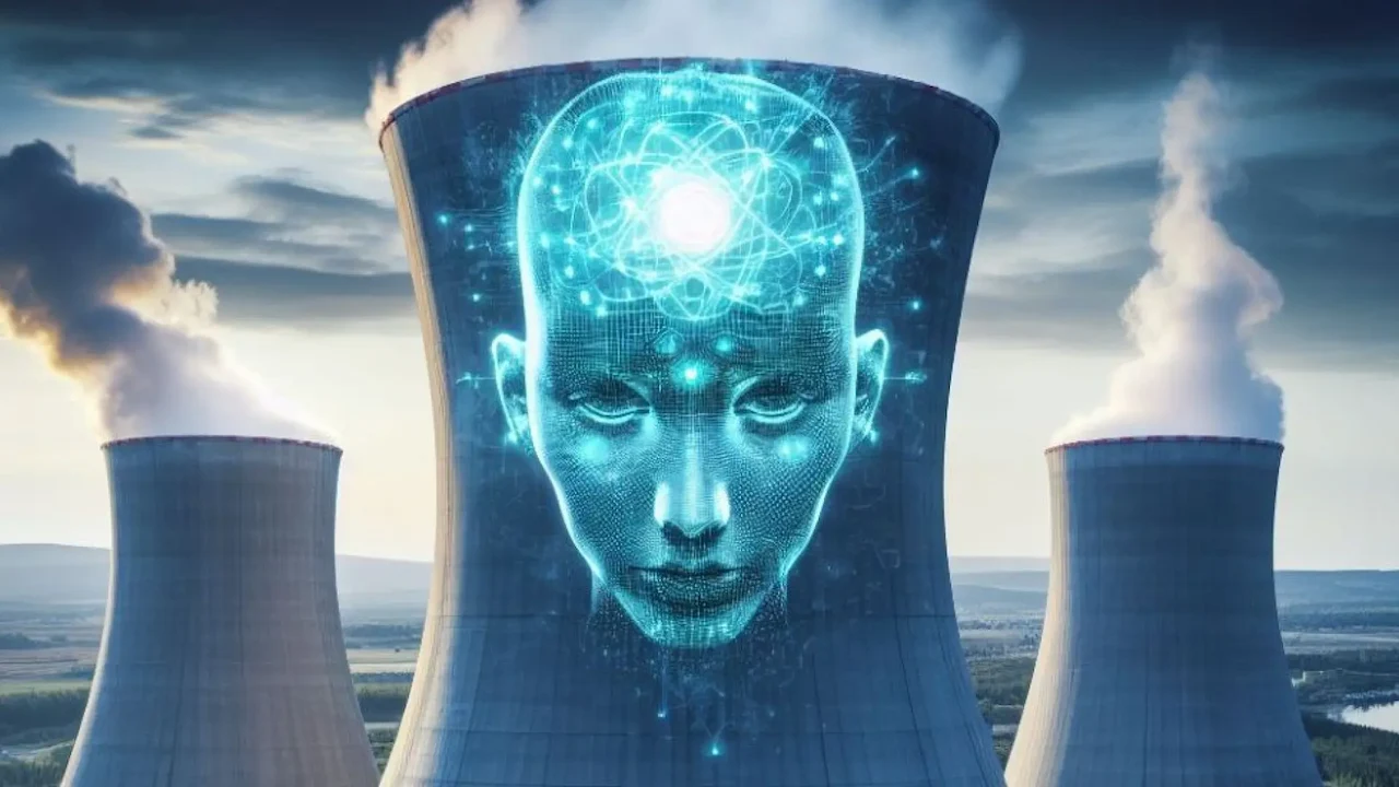 ¿Necesita la inteligencia artificial las centrales nucleares? / Imagen: Dall-E vía Bing