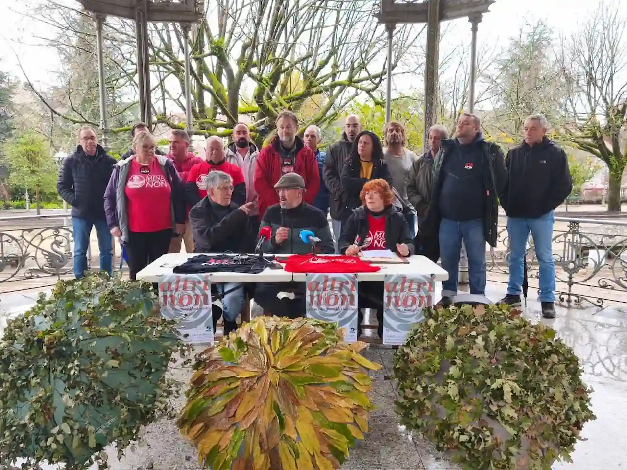 Rueda de prensa para avanzar la manifestación contra Altri del 14 de diciembre / Foto: Ulloa Viva