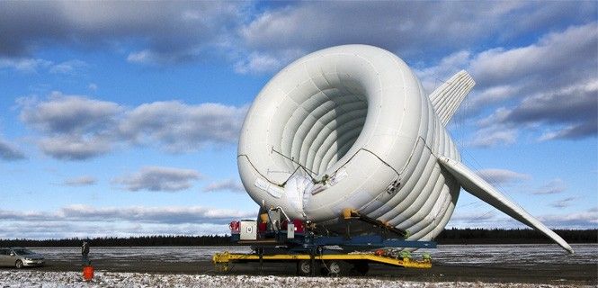 El BAT (Bouyant Turbine Airbone), preparado para surcar la bóveda celeste / Foto: Altaeros Energies