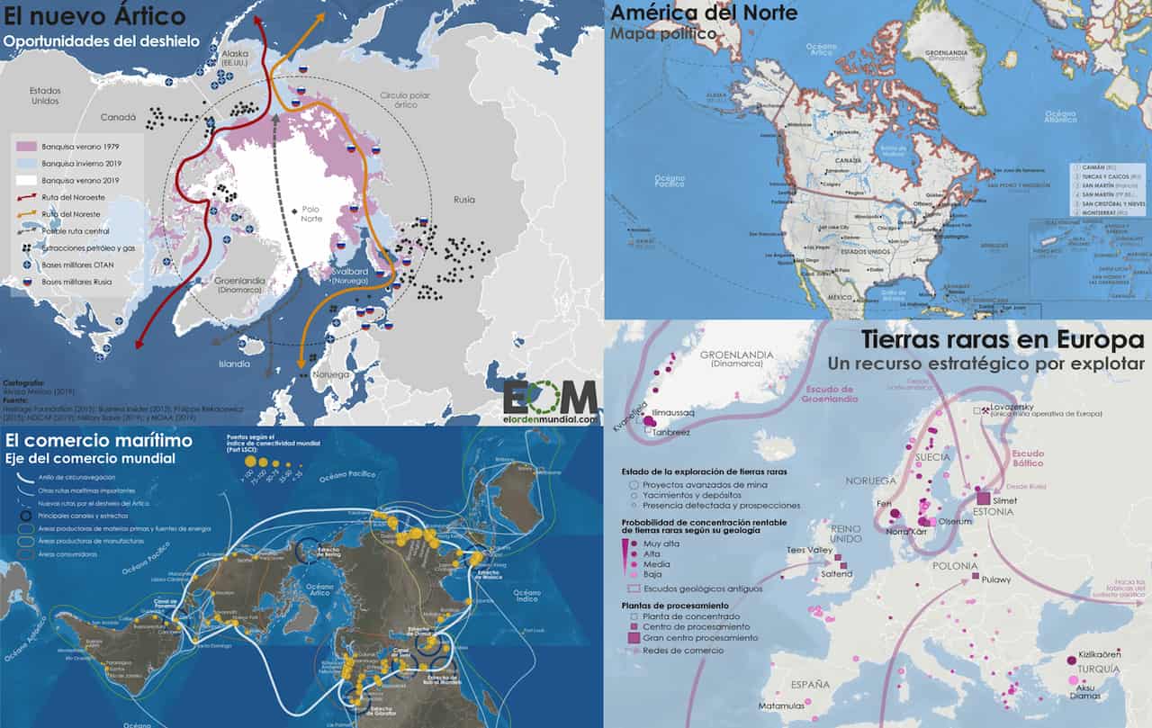 Cinco mapas que explican el interés de Trump en Groenlandia / Imagen: EOM