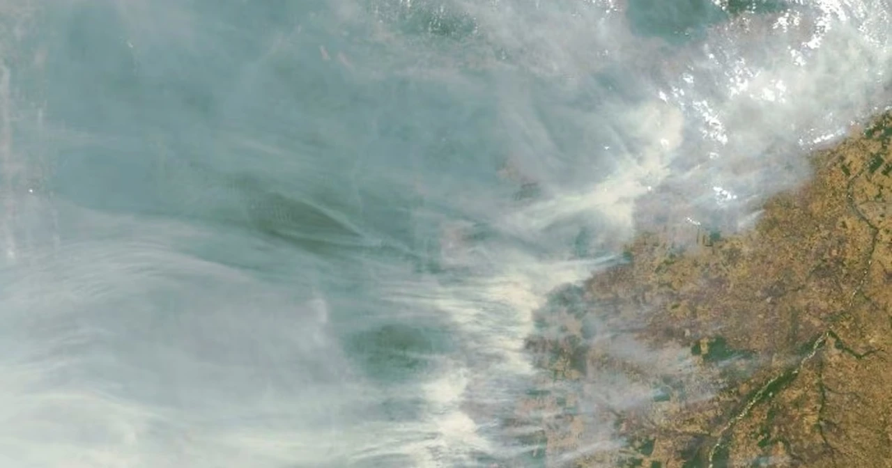 El humo de los incendios. Imágenes satélite del viaje del humo / Foto: NASA El humo de los incendios. Imágenes satélite del viaje del humo / Foto: NASA