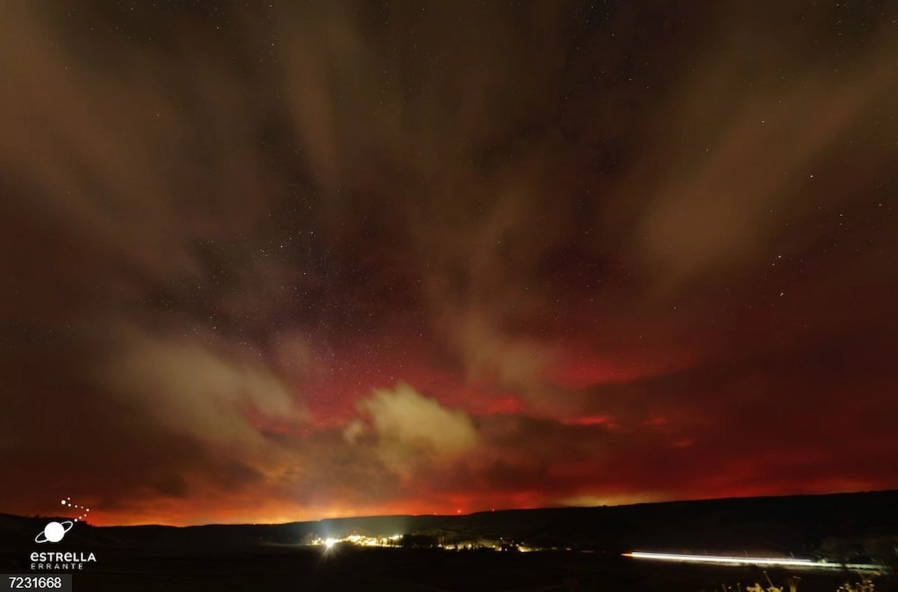 Aurora boreal en Guadalajara / Foto: Astroguada