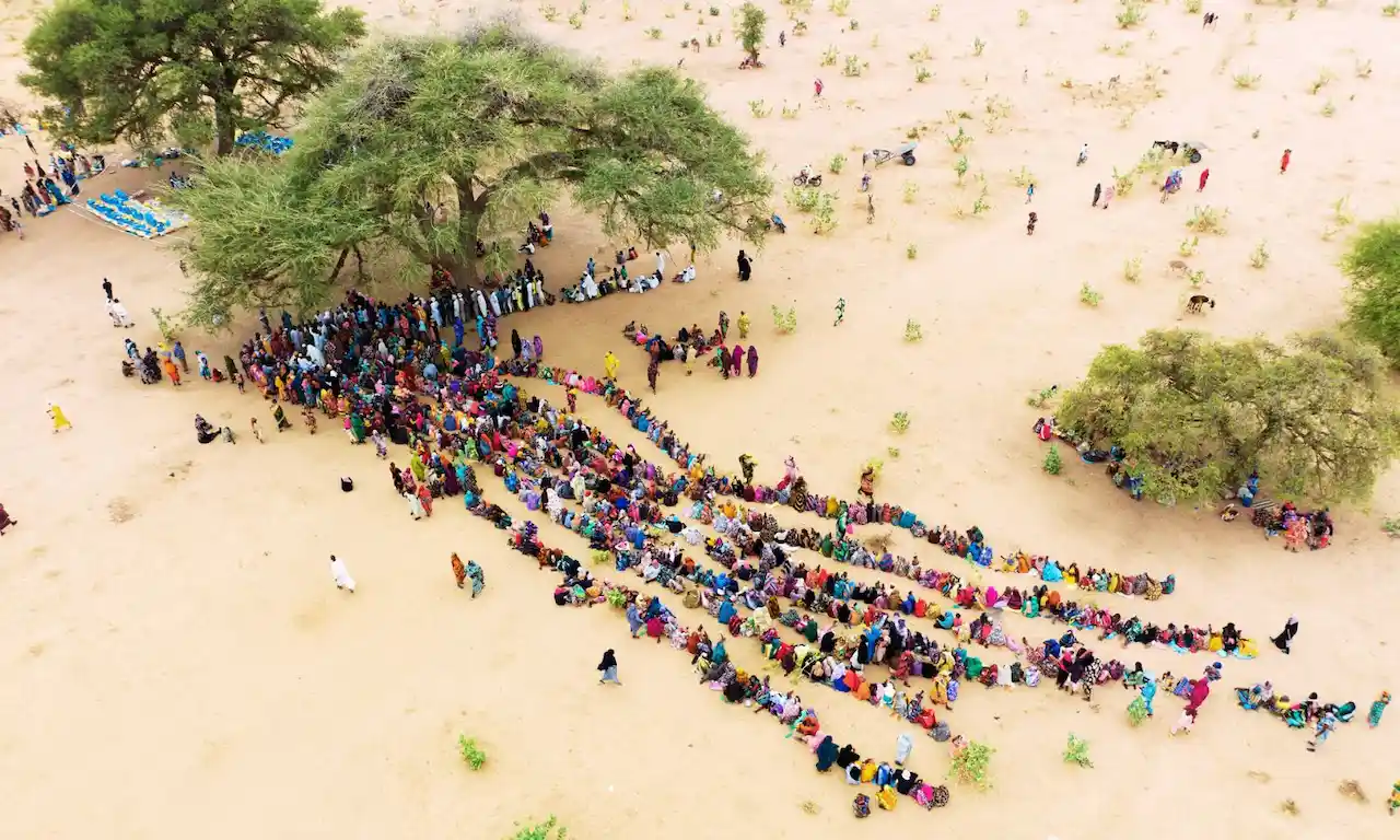 Decenas de refugiados de Sudán en Chad / Foto:  EU Civil Protection and Humanitarian Aid