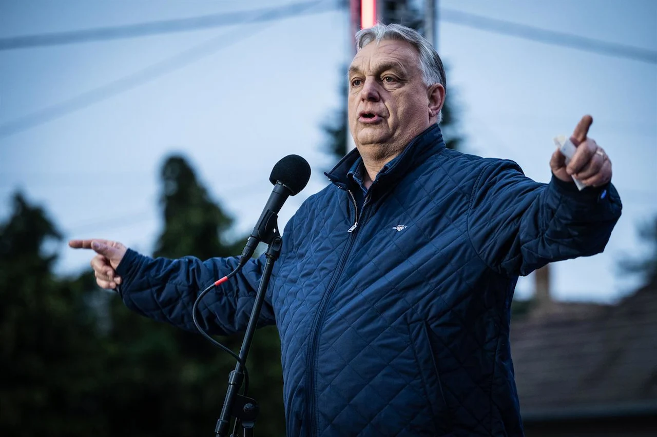 Viktor Orbán, primer ministro de Hungría, en un acto de campaña electoral / Foto: EP