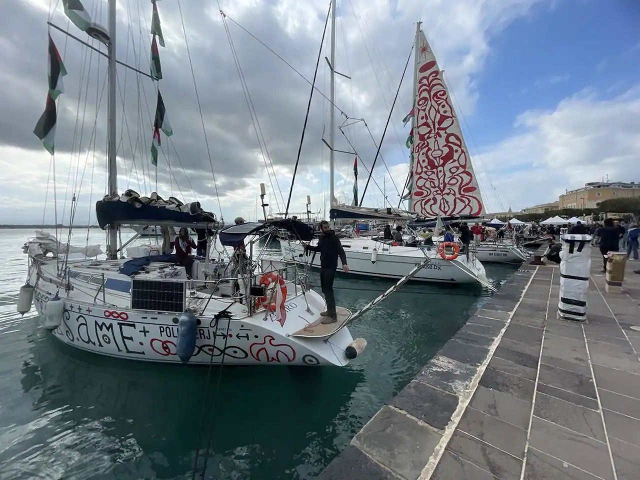 Embarcaciones de la Global Sumud Flotilla en Siracusa (Italia) antes de partir hacia la Franja de Gaza / Foto: Archivo - EP