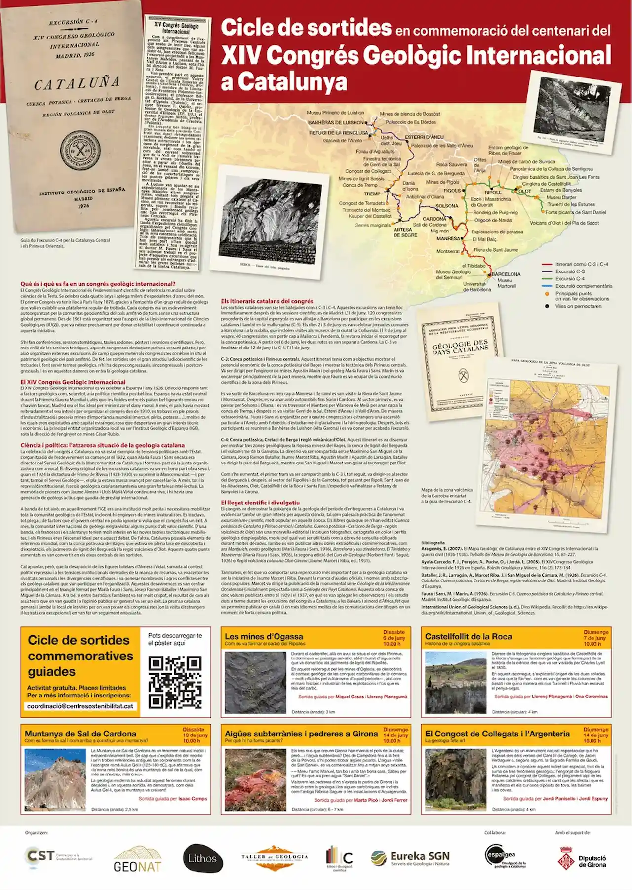 Un ciclo de salidas científicas conmemora en junio de 2026 las excursiones geológicas organizadas en Cataluña durante el XIV Congreso Geológico Internacional de 1926 / Imgen: CTS