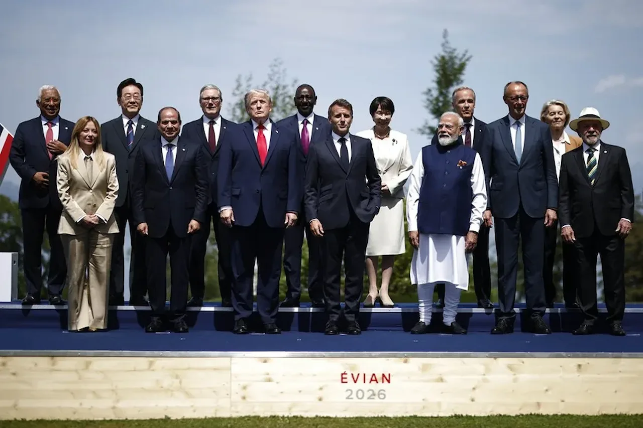 Participantes de la cumbre del G7 celebrada en la localidad francesa de Évian les Bains / Foto: EP Participantes de la cumbre del G7 celebrada en la localidad francesa de Évian les Bains / Foto: EP