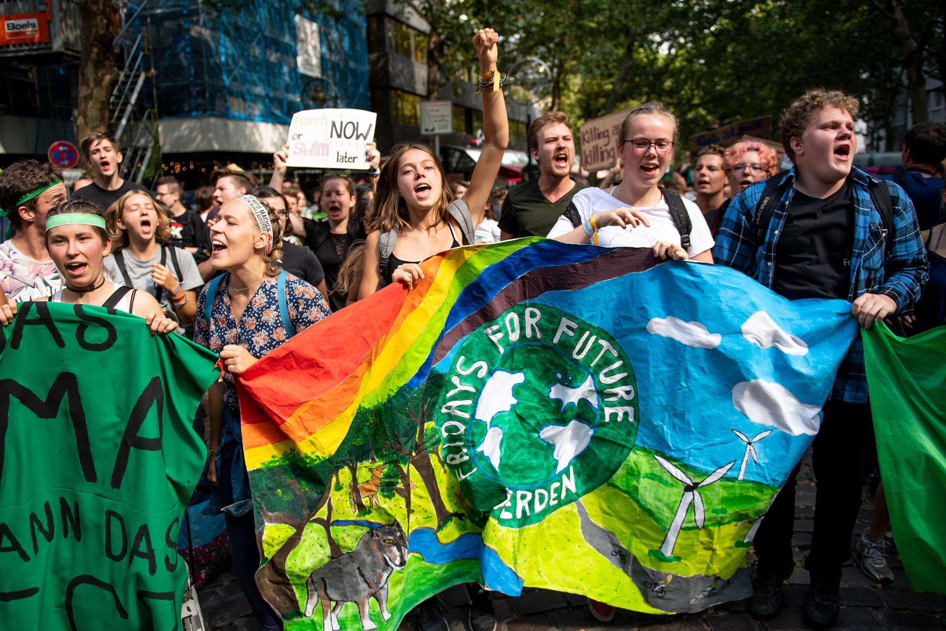 Manifestación del movimiento juvenil Fridays for Future contra la inacción política frente la emergencia climática / Foto: Marius Becker - DPA