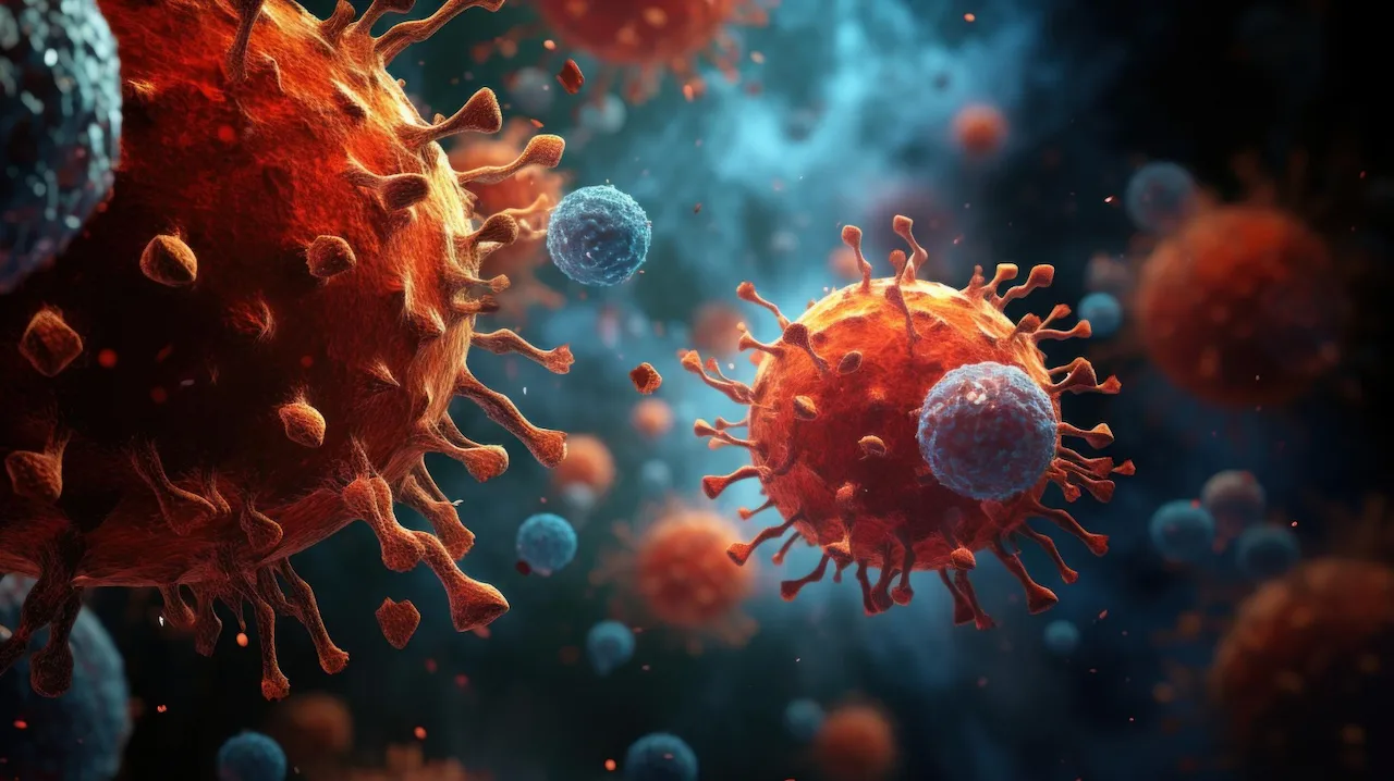 Recreación de una partícula de hantavirus / Imagen: FP