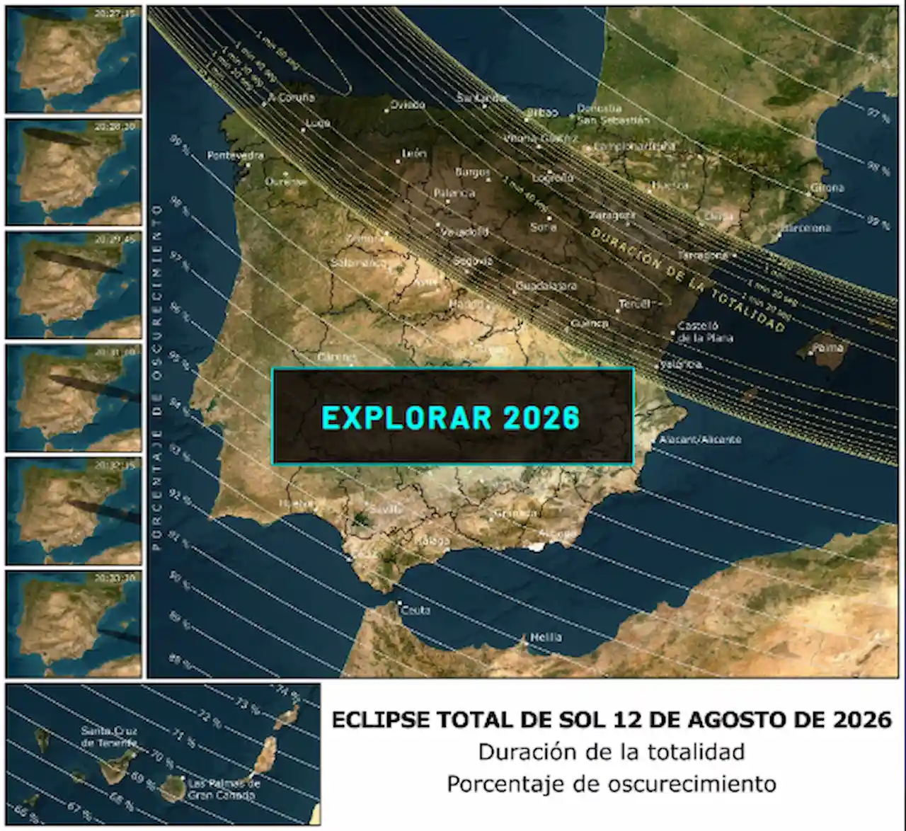 El eclipse total del 12 de agosto de 2026 / Imagen: IGN El eclipse total del 12 de agosto de 2026 / Imagen: IGN
