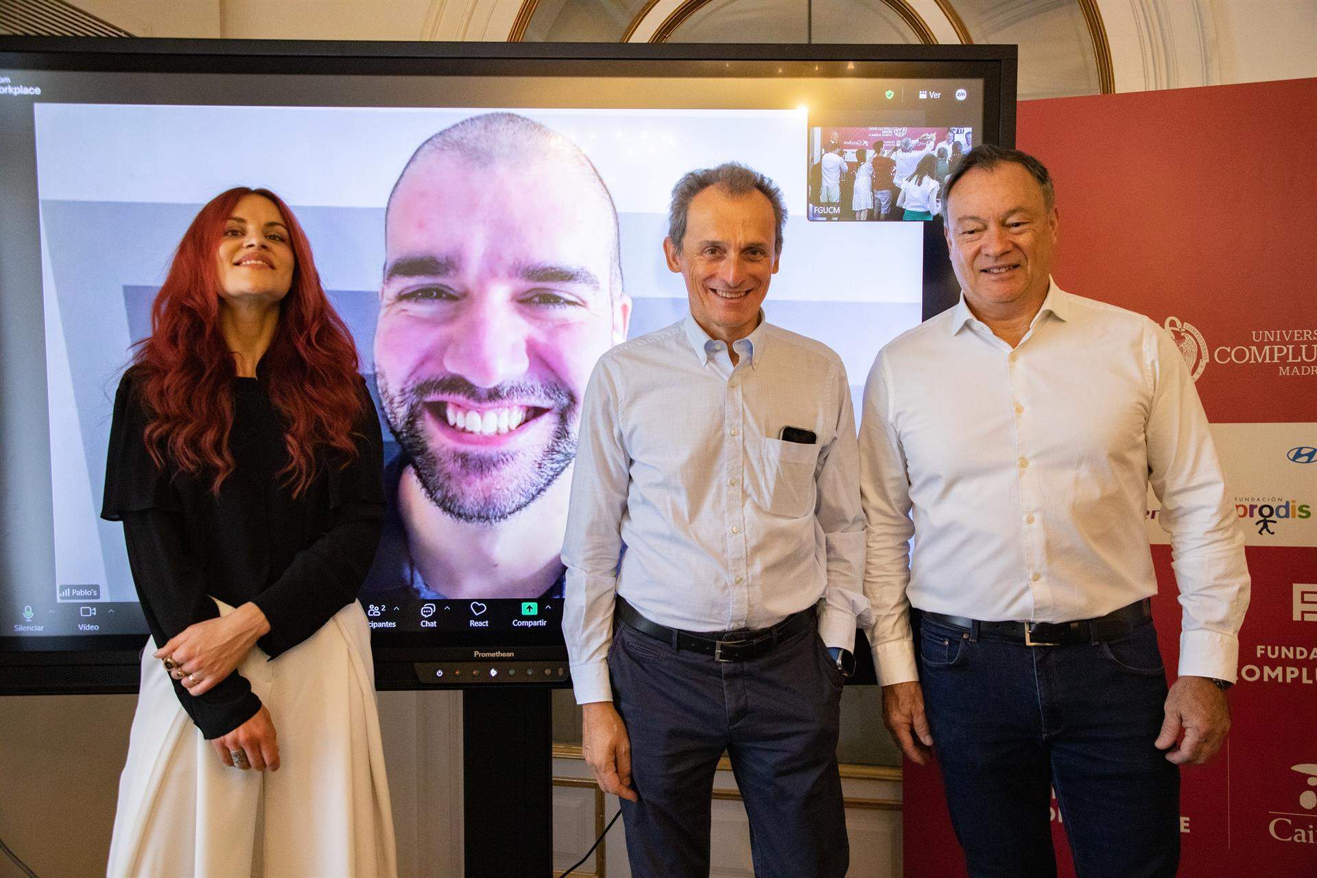 Los astronautas Sara García Alonso, Pablo Álvarez, Pedro Duque y Miguel López Alegría / Foto:  Rafael Bastante-EP