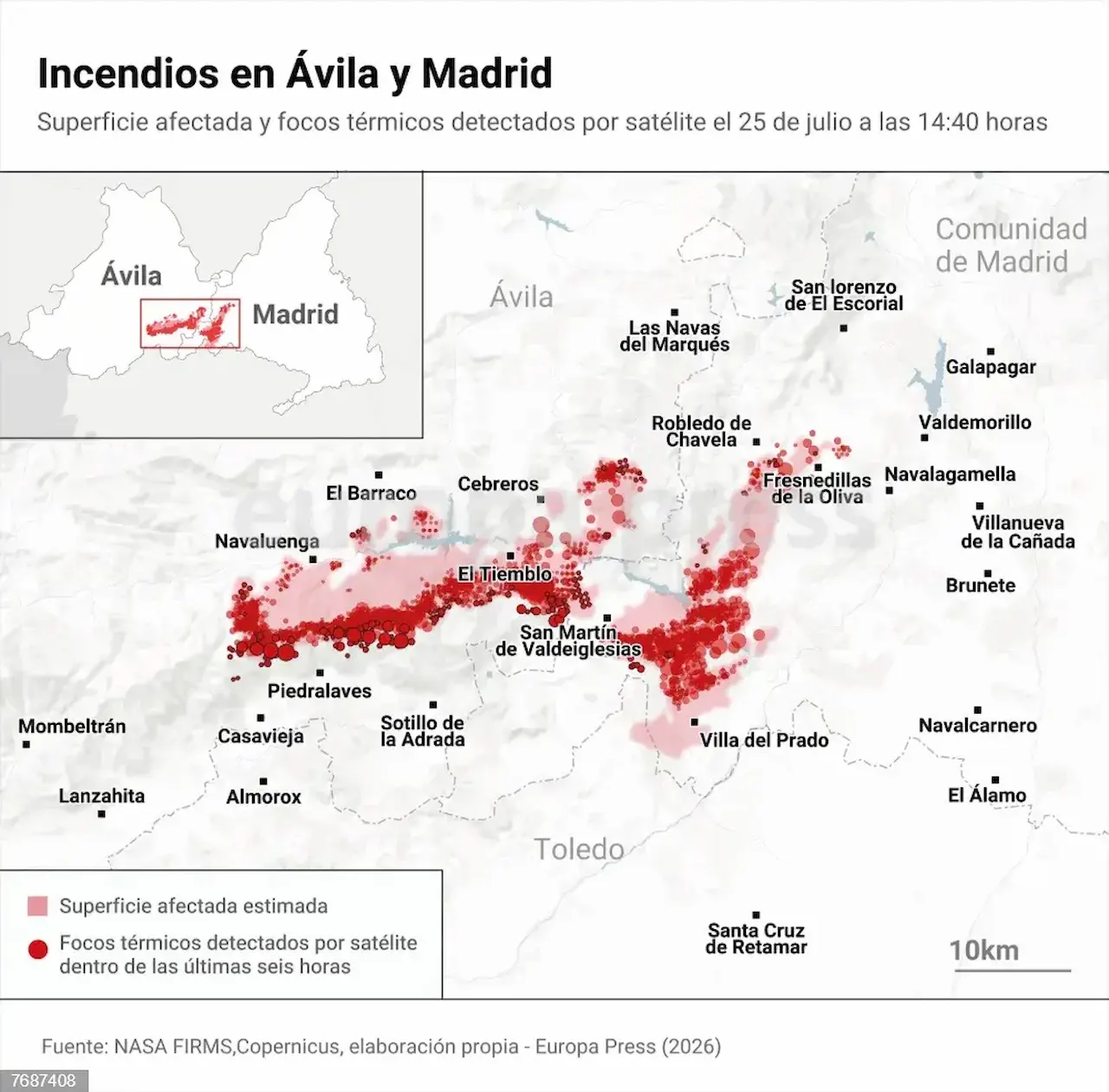 Incendios De Madrid vila Y Toledo 77 000 Hect reas