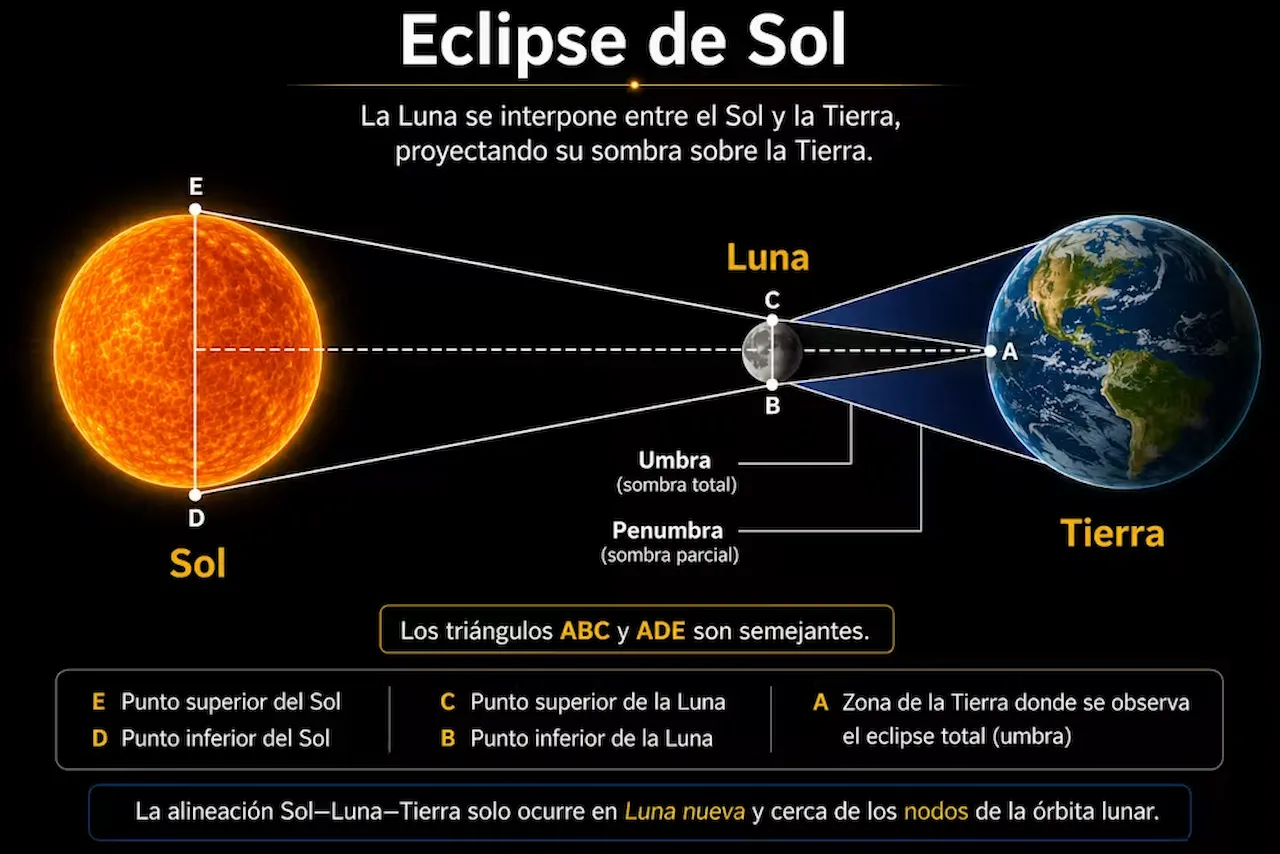 Eclipse: el lenguaje matemático del universo / Imagen: The Conversatíon Eclipse: el lenguaje matemático del universo / Imagen: The Conversatíon