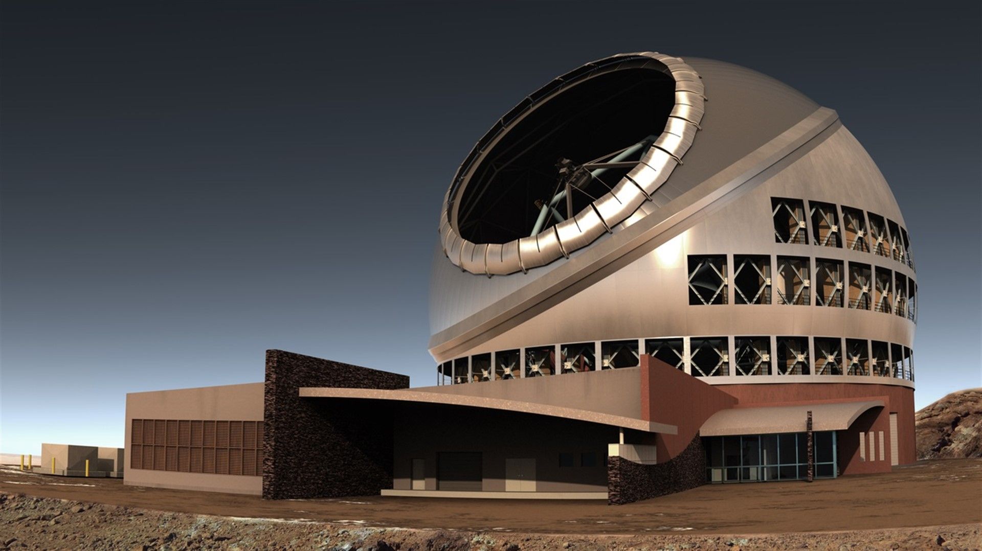 Aspecto que tendrá la nueva instalación en el Roque de los Muchachos / Foto: Observatorio Internacional TMT