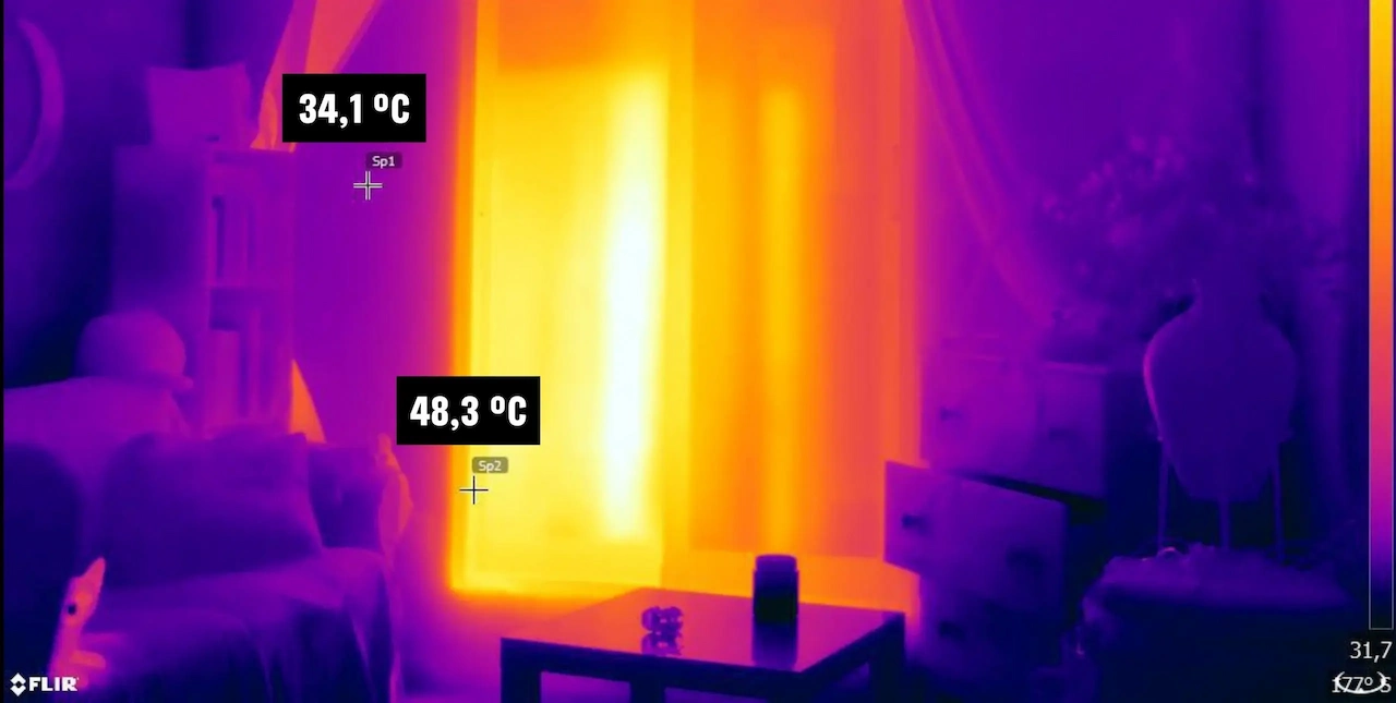 La pobreza energética en verano duplica la de invierno. El 46,4% de los hogares no puede mantener una temperatura adecuada / Foto: Cámara térmica, Greenpeace
