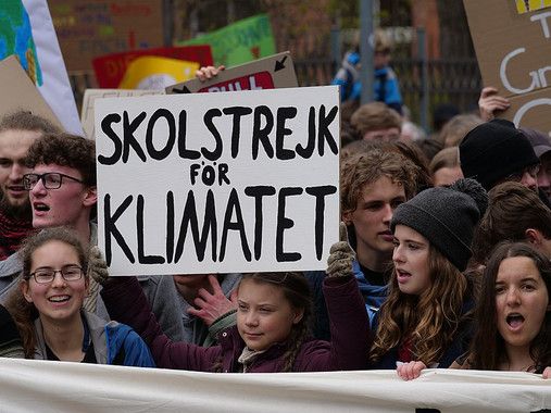 Greta Thunberg al frente de una manifestación celebrada en marzo en Berlín / Foto: Leonhard Lenz