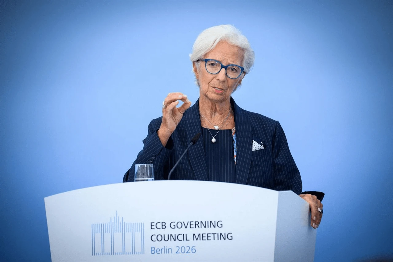 La presidenta del Banco Central Europeo (BCE), Christine Lagarde, tras la última reunión de la entidad en Berlín (Alemania) / Foto: EP La presidenta del Banco Central Europeo (BCE), Christine Lagarde, tras la última reunión de la entidad en Berlín (Alemania) / Foto: EP