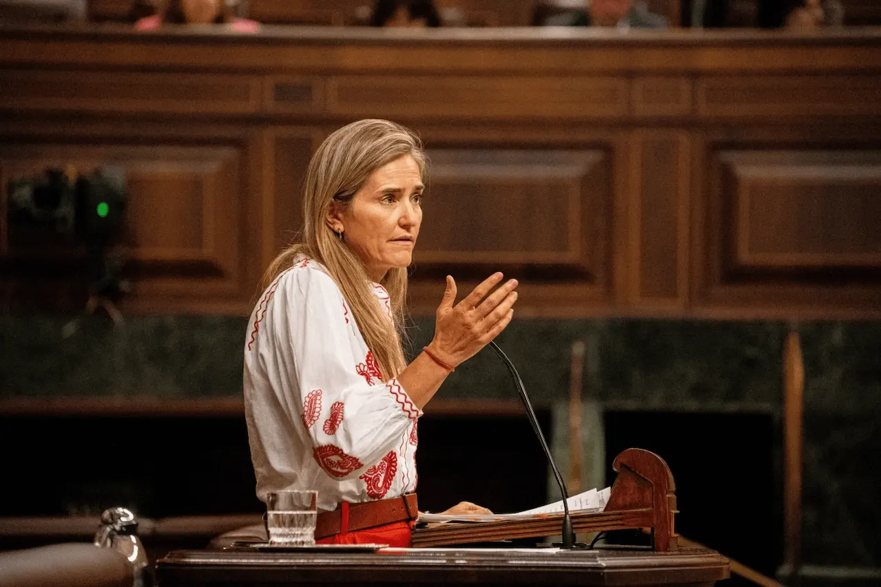 La vicepresidenta tercera del Gobierno y ministra para la Transición Ecológica y el Reto Demográfico, Sara Aagesen, durante una sesión plenaria en el Congreso de los Diputados, a 9 de septiembre de 2026, en Madrid (España) / Foto: EP
