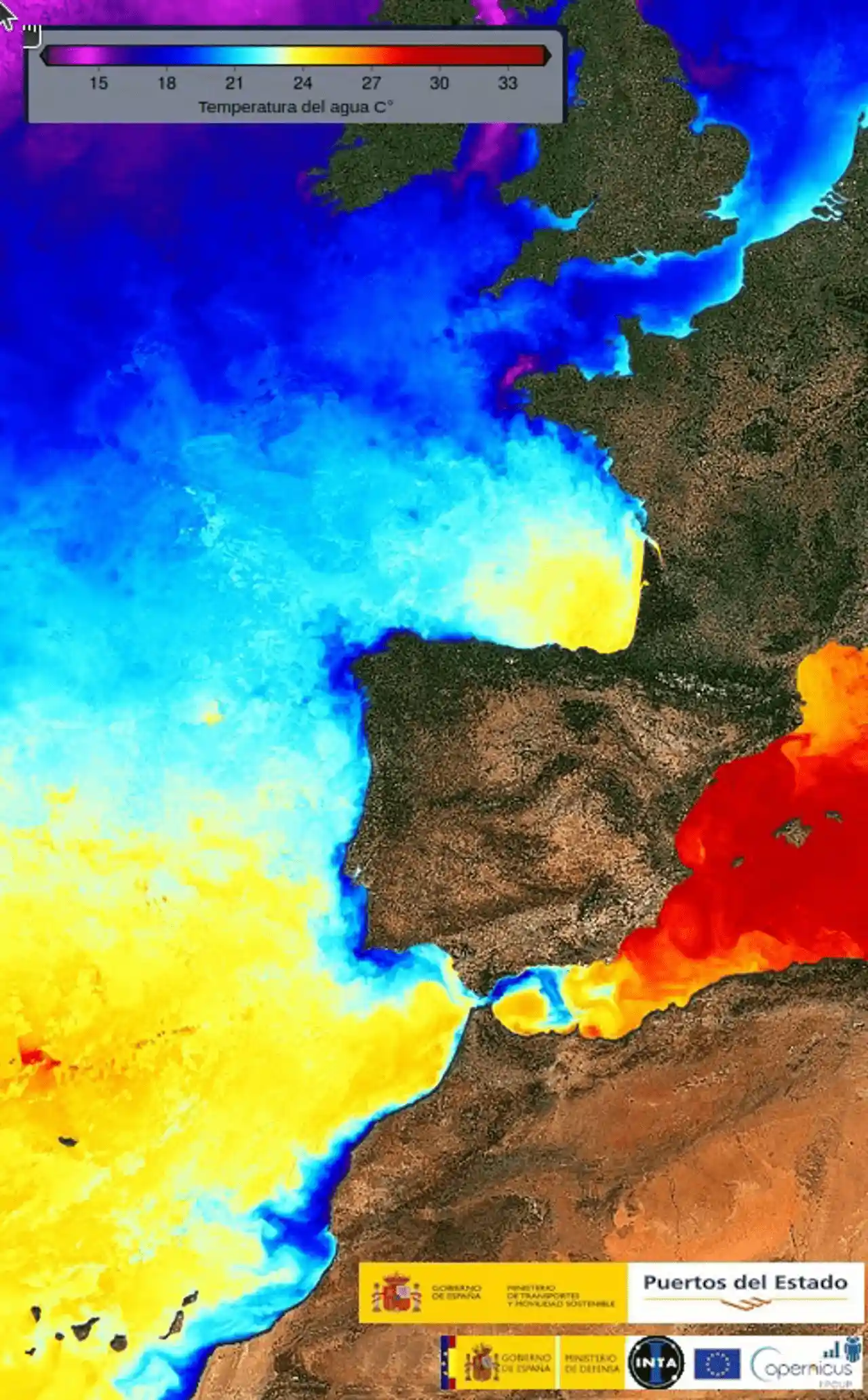 La temperatura del mar en España marca récords históricos este verano, con 33,02ºC en la boya de Dragonera (Mallorca) / Imagen: Puertos del Estado