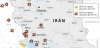 Mapa de los conflictos en Irán y Oriente Próximo a 14 de septiembre de 2026 / Foto: EA