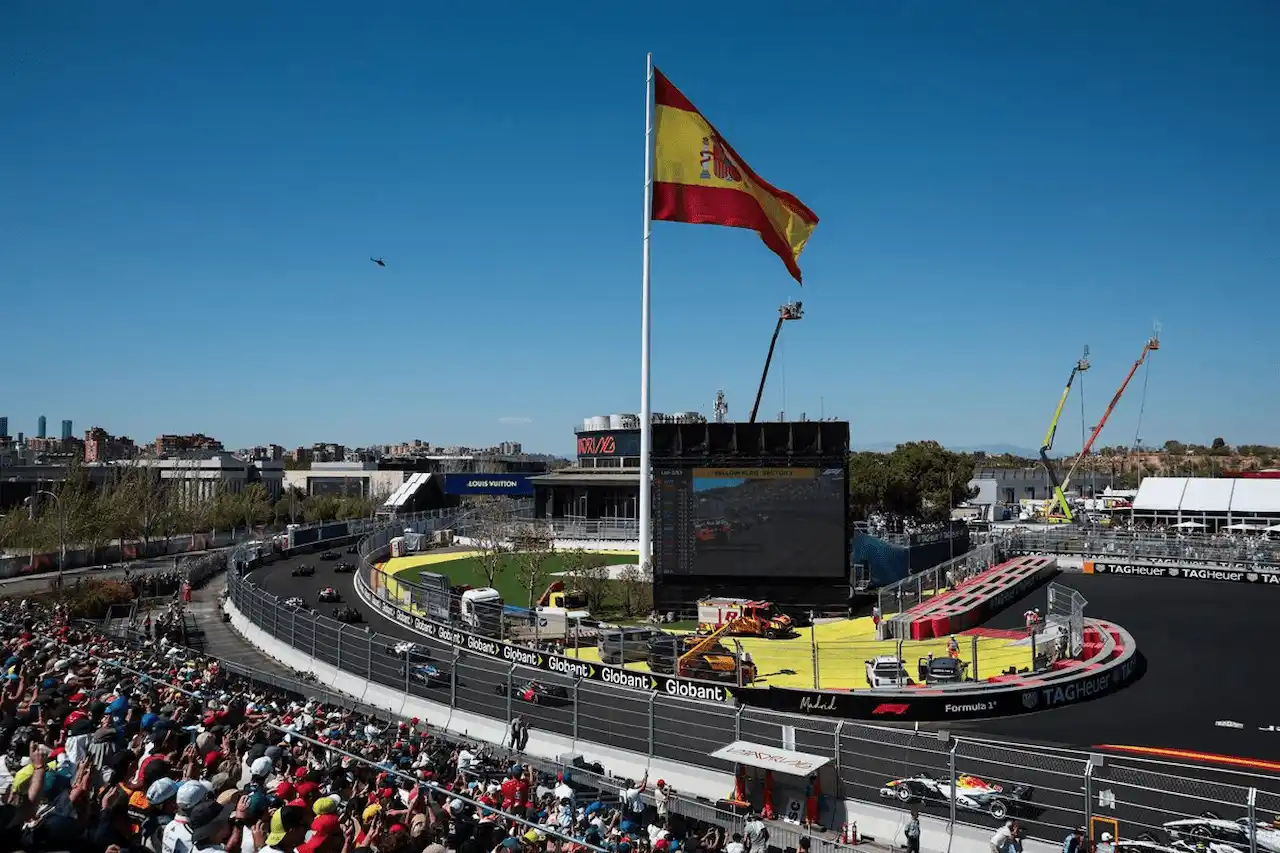 Salida del Gran Premio de España de Fórmula 1 de 2026 en el Madring, el nuevo circuito urbano de Madrid / Foto: EP