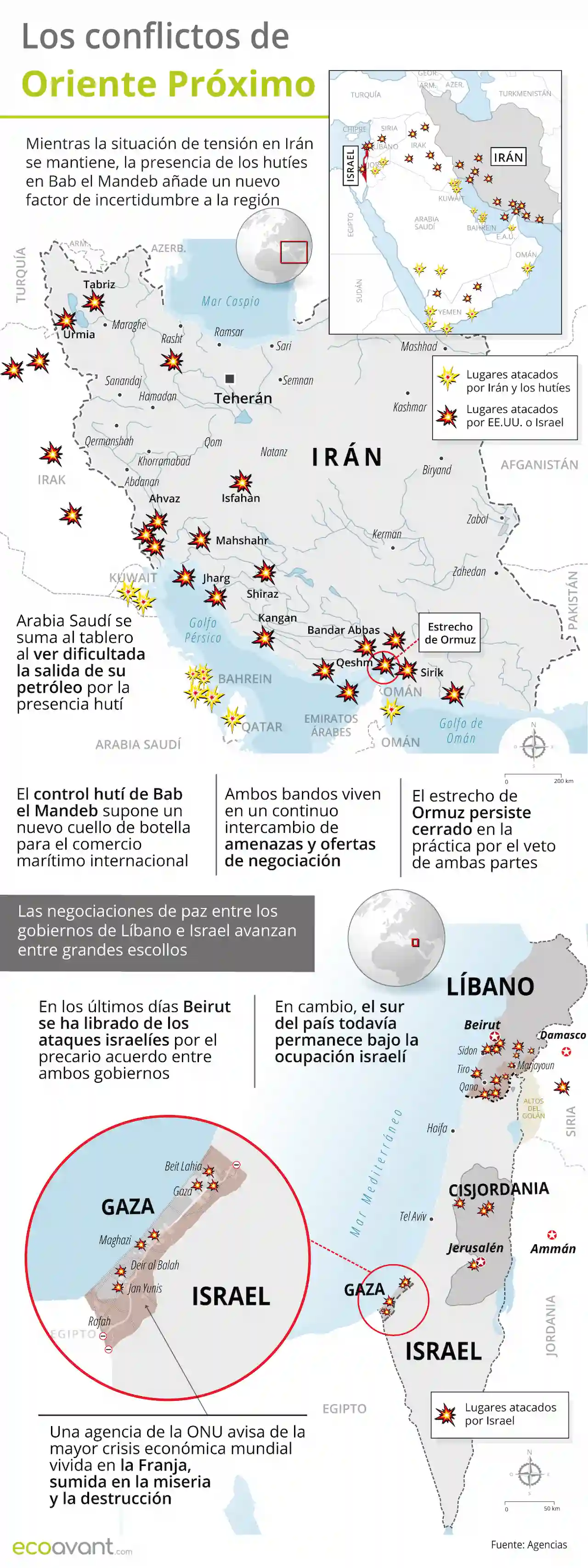 Mapa de los conflictos en Irán y Oriente Próximo a 28 de septiembre de 2026 / Imagen: EA
