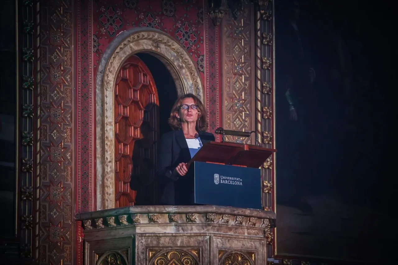 Teresa Ribera inaugura el curso académico 2026-2027 de la Universidad de Barcelona / Foto: UB Teresa Ribera inaugura el curso académico 2026-2027 de la Universidad de Barcelona / Foto: UB