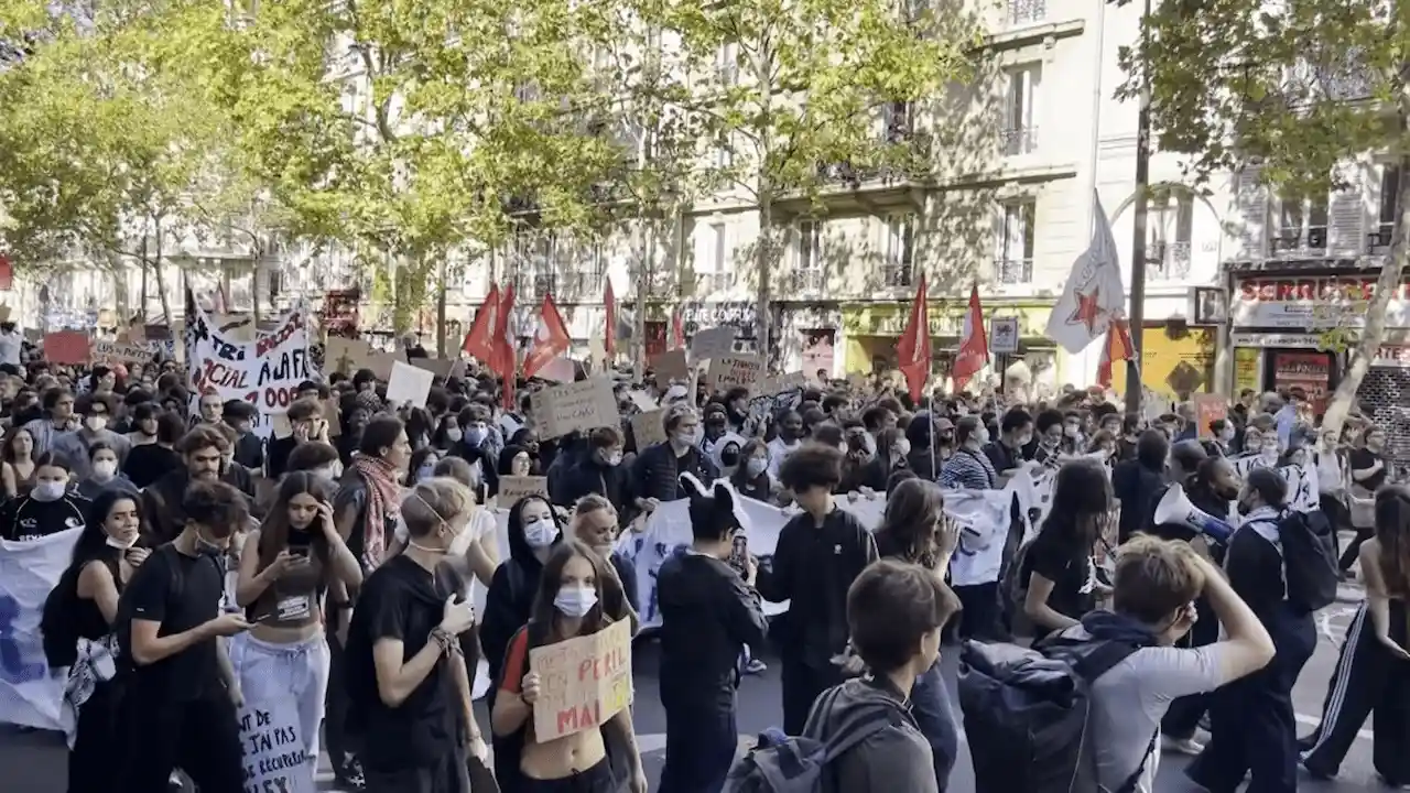 Manifestación de estudiantes en París el 6 de octubre de 2026 / Foto: EP