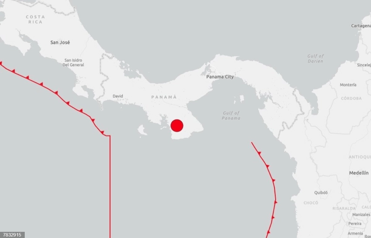 Terremoto magnitud 7,6 en el centro sur de Panamá / Imagen: EP