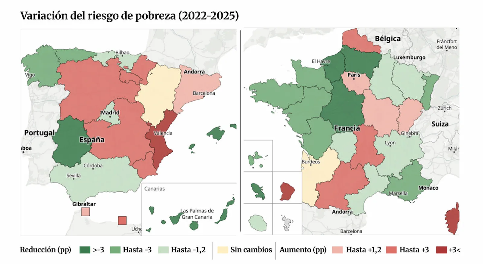 Regiones de la UE con más riesgo de pobreza / Mapa: EP Regiones de la UE con más riesgo de pobreza / Mapa: EP
