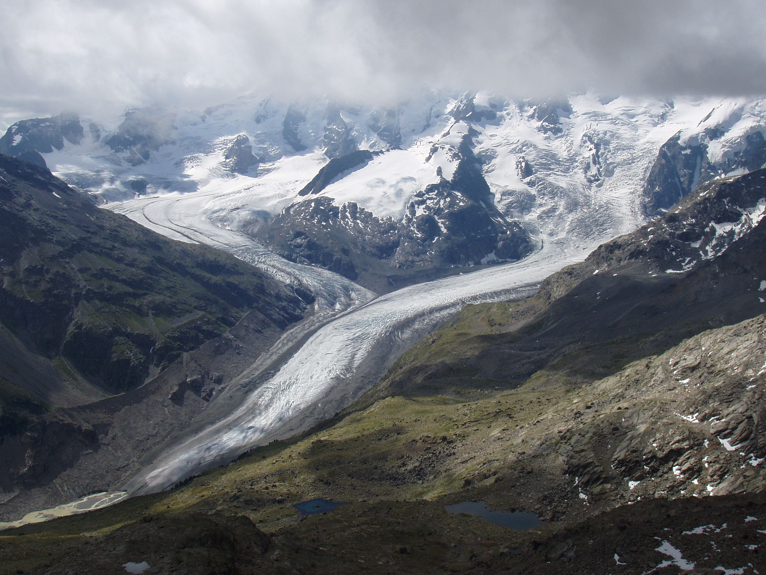 Glaciares Morteratsch y Persgletscher, en el sureste de Suiza / Foto: Wikipedia