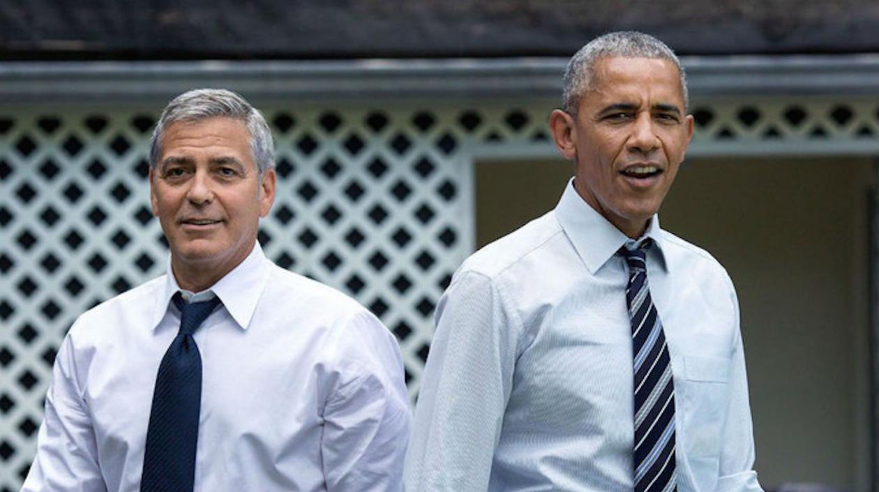 Las canas de George Clooney junto a las de Barack Obama durante unas vacaciones en el lago Como (Italia) / Foto: Instagram, Obama White House, 2016