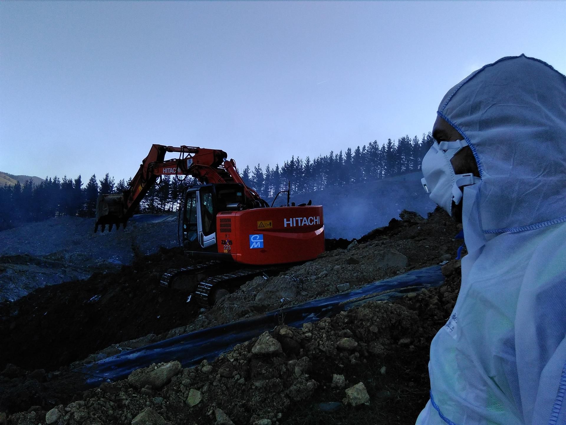 Trabajos en el vertedero de Zaldibar, donde se buscan los cuerpos de dos trabajadores / Foto: Irekia