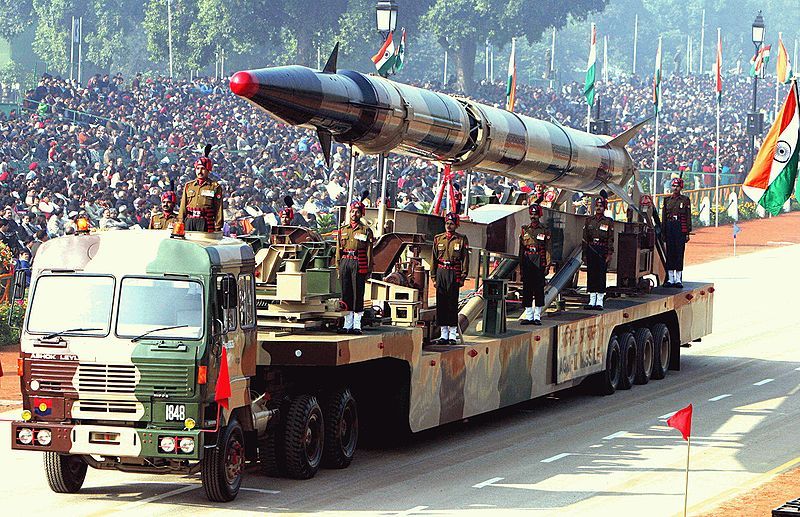 Misil de largo alcance indio en un desfile militar / Foto: Wikipedia