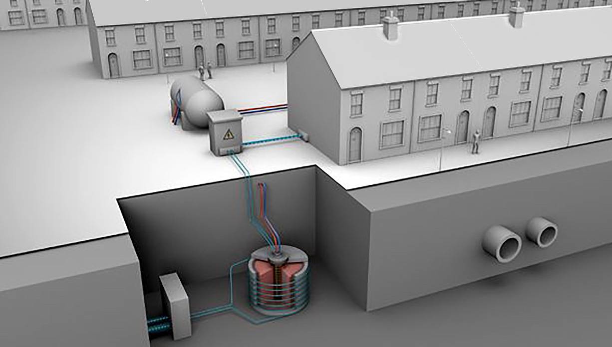 Integración de la batería térmica en una zona residencial / Imagen: IES - UPM