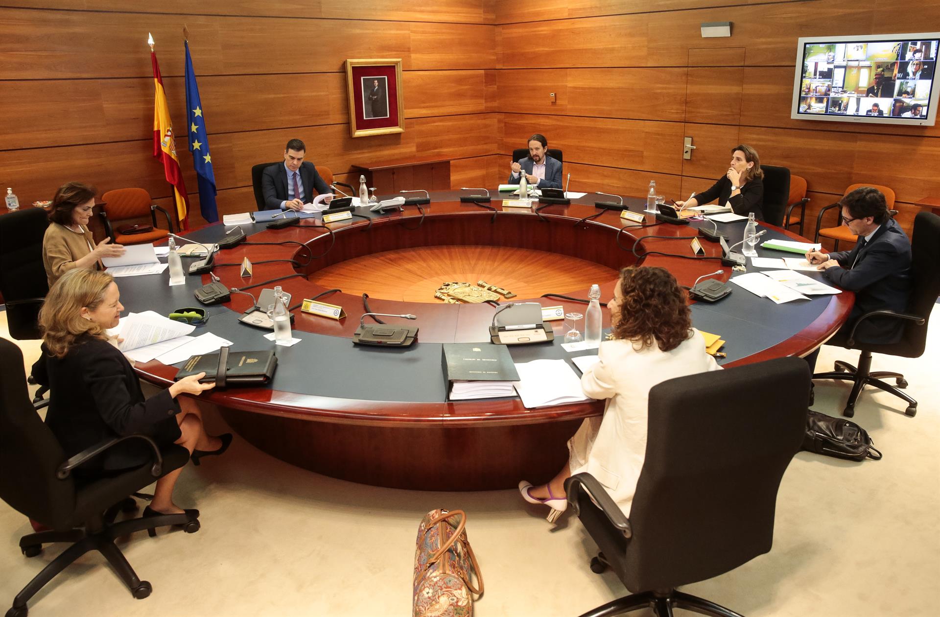 El presidente del Gobierno, Pedro Sánchez, en la reunión del Consejo de Ministros / Foto: Moncloa
