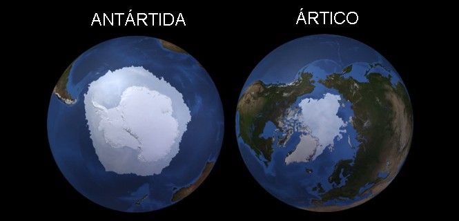 El hielo marino responde de manera opuesta al cambio climático en los dos polos. La Antártida crece / Foto: NASA