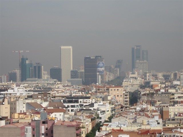 Vistas de la contaminación atmosférica en Madrid / Foto: EP