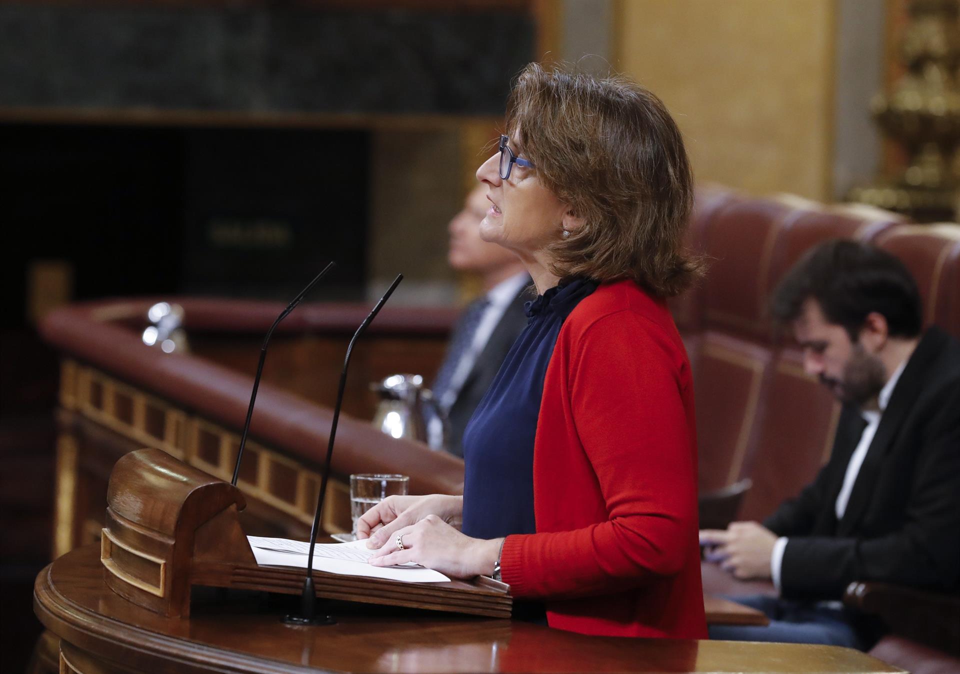 La ministra para la Transición Ecológica, Teresa Ribera, en el Pleno del Congreso / Foto: EP