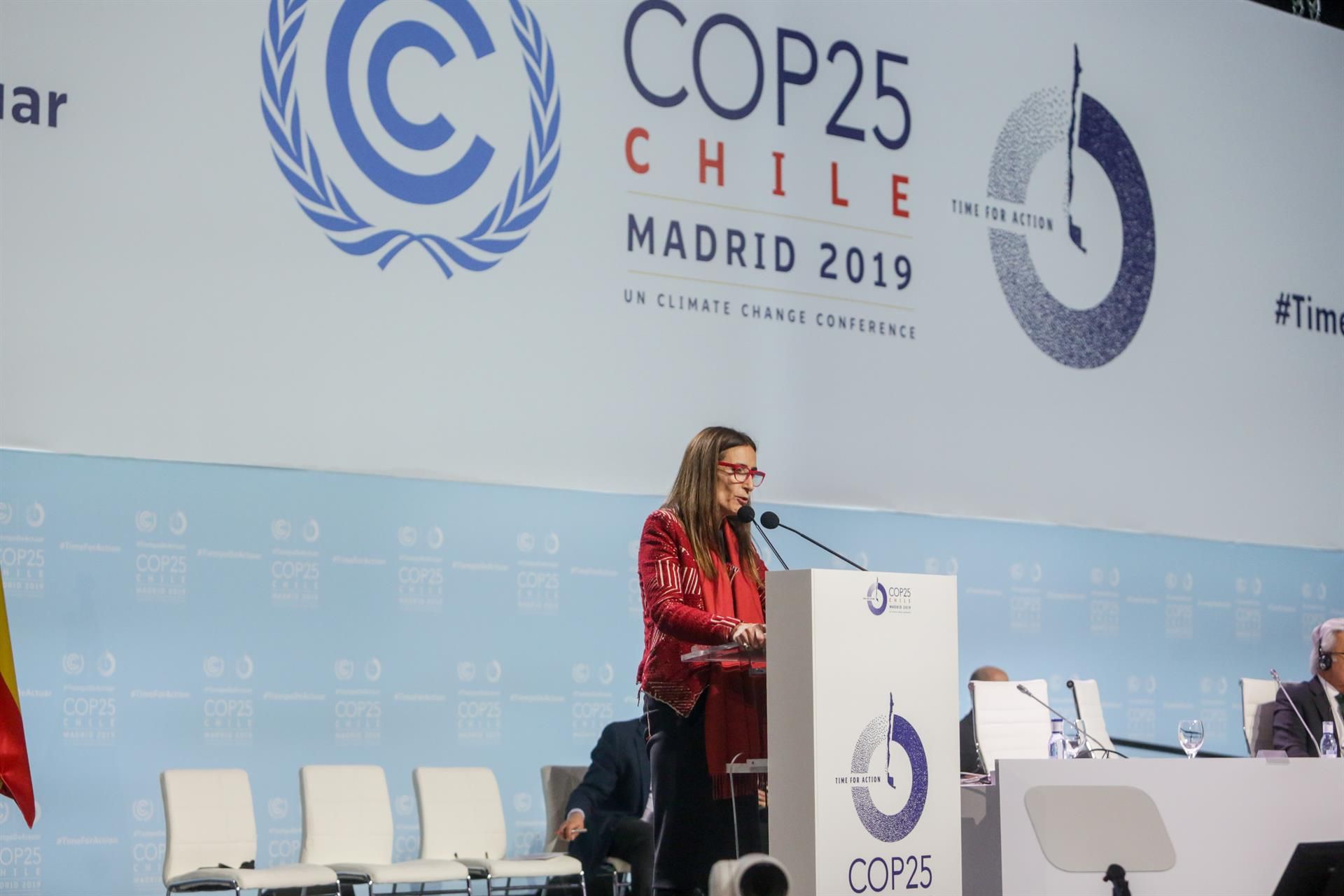 La presidenta de la Cumbre del Clima, Carolina Schmidt, durante la COP25 / Foto: EP