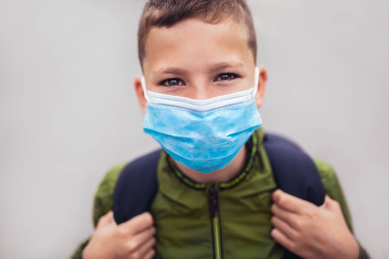 Aspecto de un menor en la futura vuelta al colegio en la pandemia de coronavirus/ Foto: Sinc
