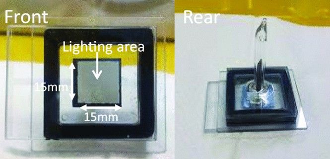 El dispositivo, un tipo de fuente de luz plana / Foto: AIP Publishing