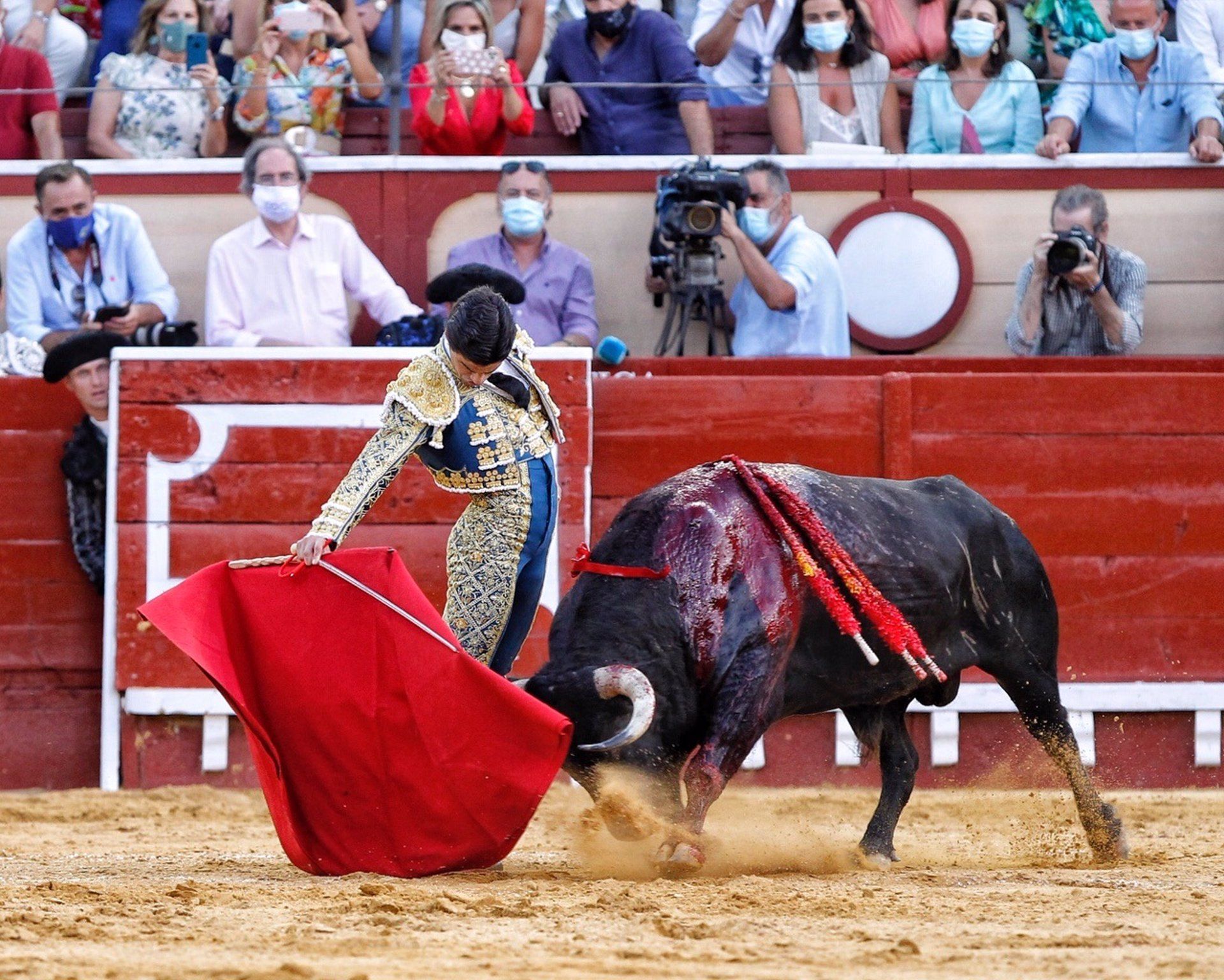 Imagen de un toro sangrando durante una corrida de toros / Foto: EP