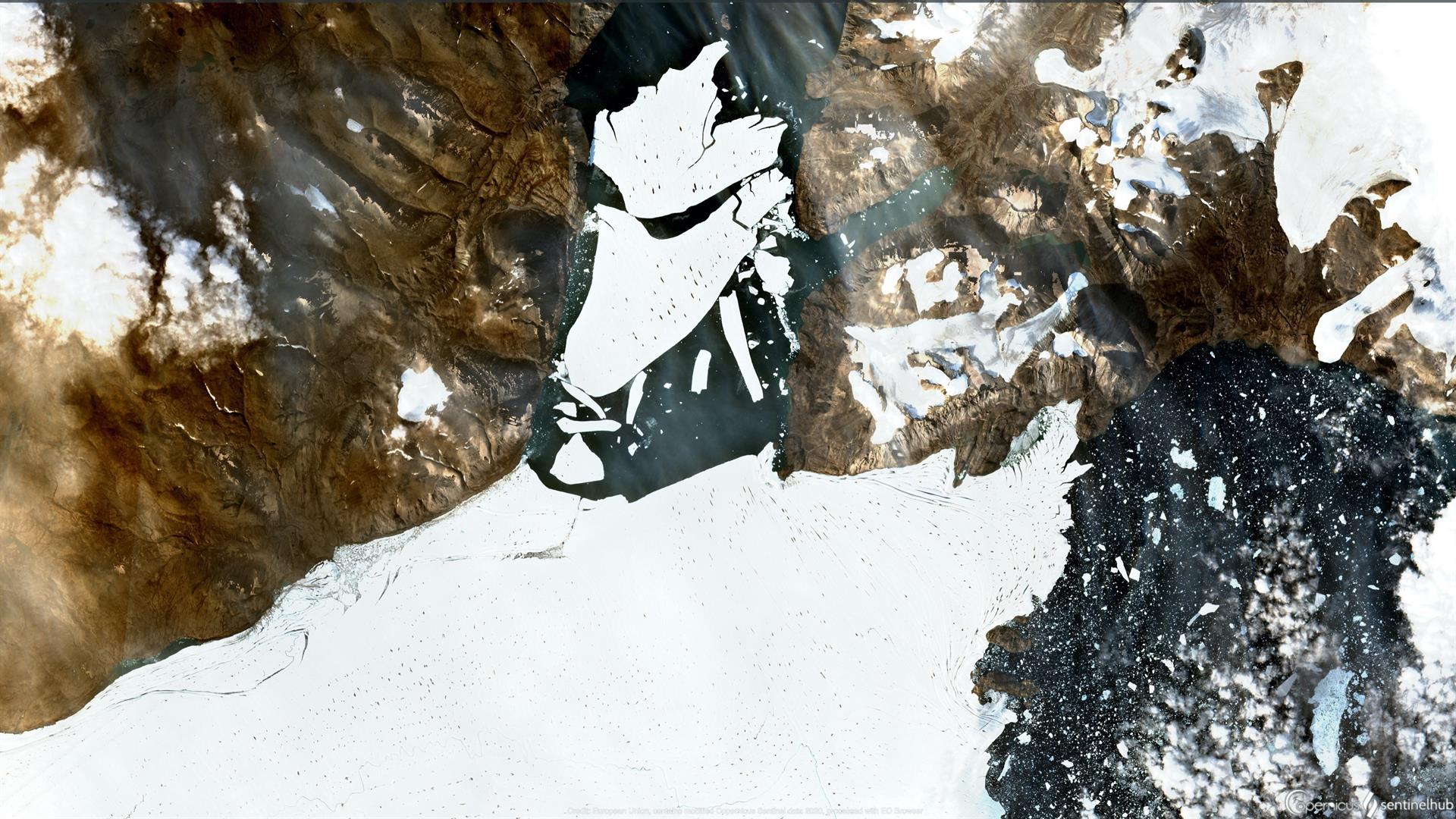Desintegración de 79N, el mayor remanente de hielo flotante en el Ártico / Imagen: EP