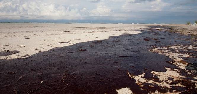 Vertido de petróleo en la playa de Gulf Shoes, Alabama. / Foto: Donald Johansson