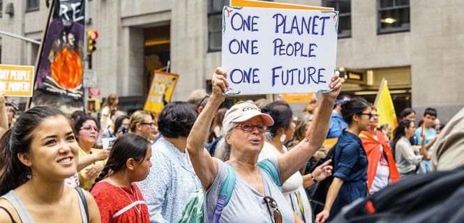 Manifestación contra el cambio climático en Nueva York / Foto: Andrew Parker