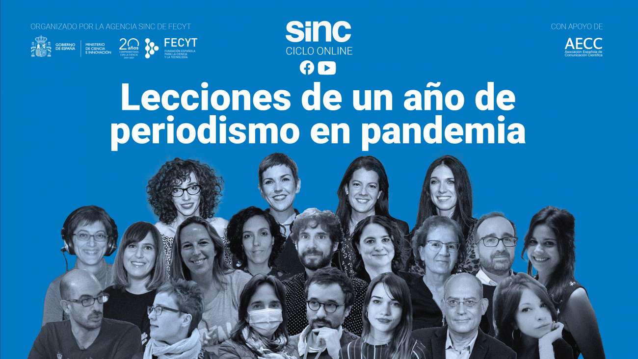 La agencia SINC organiza el ciclo de debates online 'Lecciones de un ano de periodismo en pandemia' / Imagen: SINC