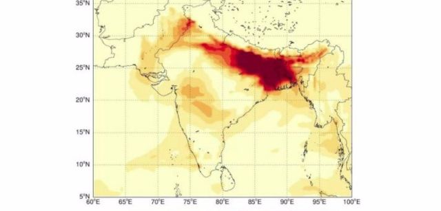 Extensión del esmog invernal en Asia Meridional en invierno de 2021 / EP