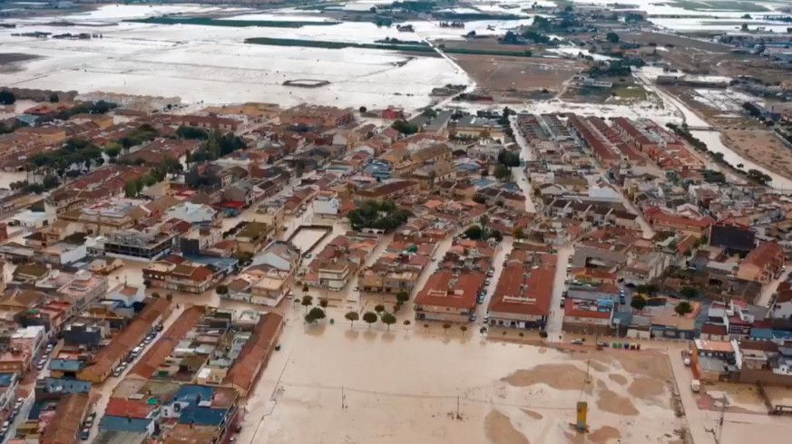 Calles anegadas. Las 'ciudades esponja' puenden ser una solución contra las inundaciones en el Mar Menor / Foto: EP