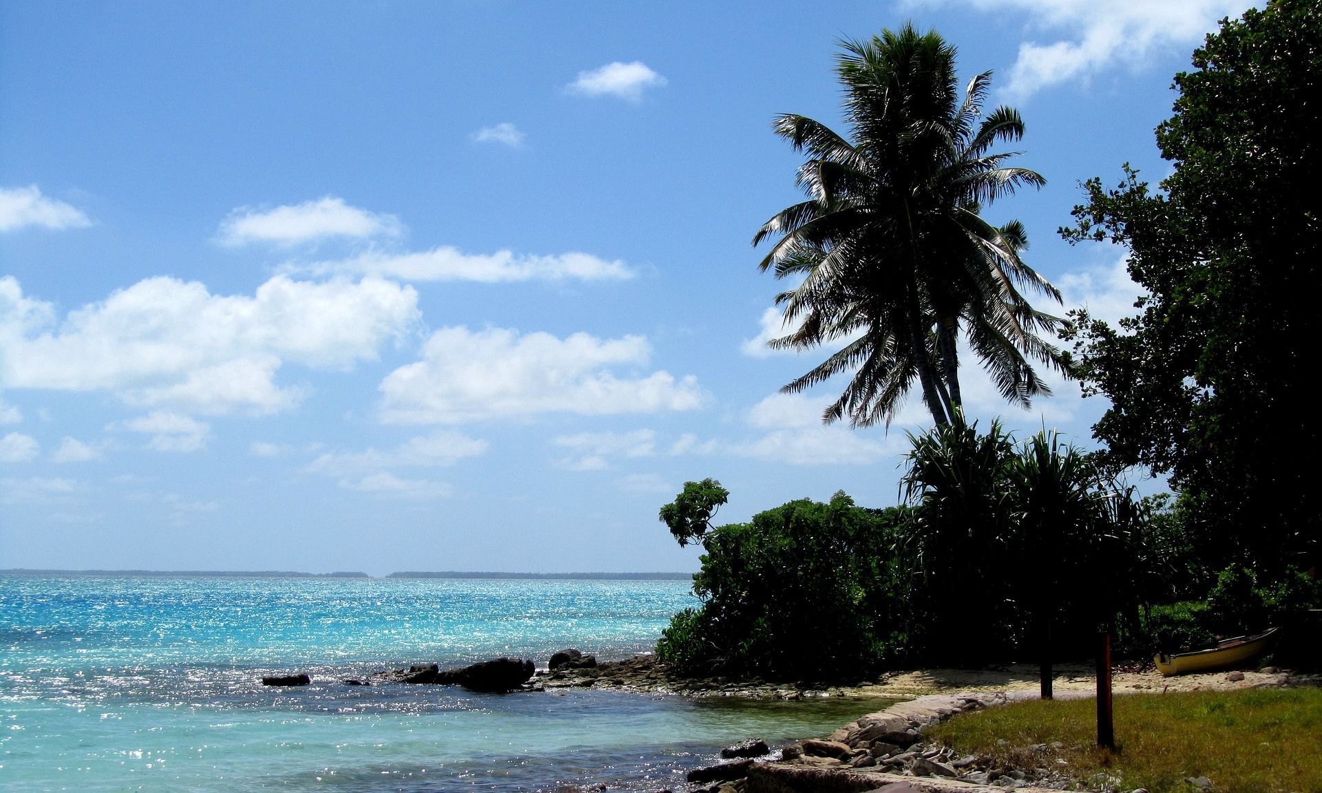 Costas de Kiribati, Archipiélago del Pacífico severamente afectado por el aumento del nivel del mar / Ramona M. Denton - Pixabay